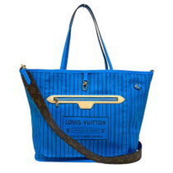 Louis Vuitton Neverfull Gaston Blue Tote Bag - Picture 1 of 7